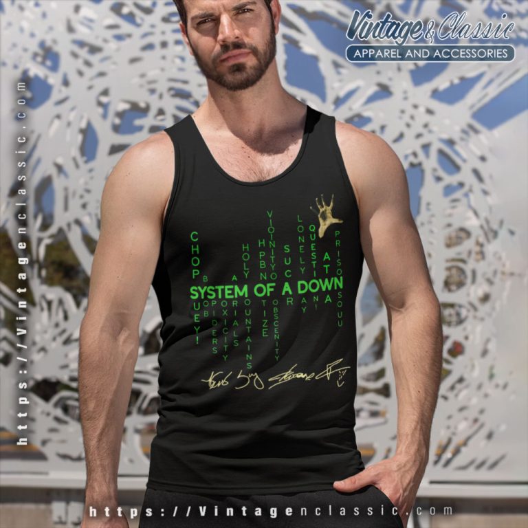 System Of A Down Signature Tank Top Racerback System Of A Down Signature Tank Top Racerback
