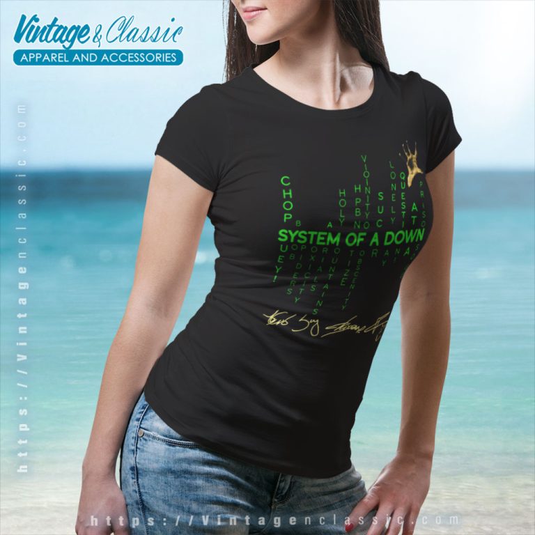 System Of A Down Signature Women T Shirt System Of A Down Signature Women T Shirt