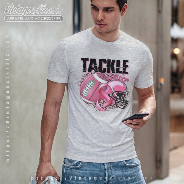 Tackle Cancer Football Mom Breast Cancer Awareness T Shirt Tackle Cancer Football Mom Breast Cancer Awareness T Shirt
