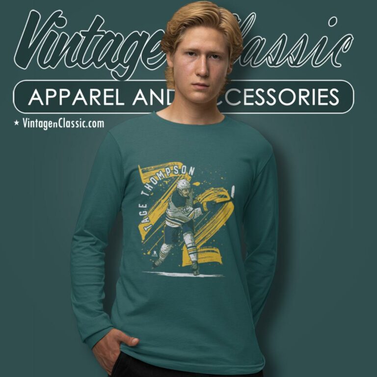 Tage Thompson Buffalo Sabres Hockey Long Sleeve Tee Tage Thompson Buffalo Sabres Hockey Long Sleeve Tee