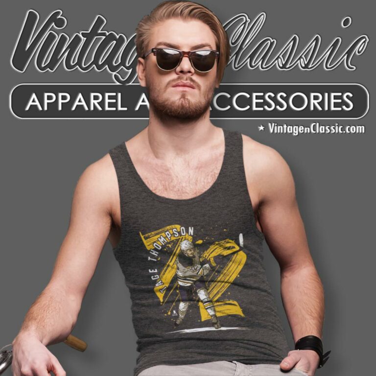 Tage Thompson Buffalo Sabres Hockey Tank Top Racerback Tage Thompson Buffalo Sabres Hockey Tank Top Racerback