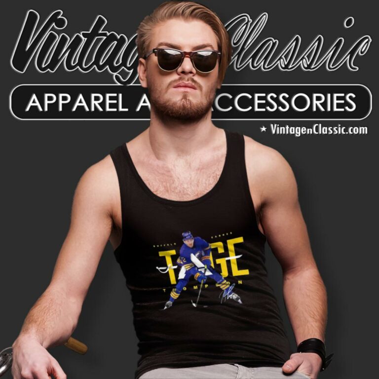 Tage Thompson Buffalo Sabres Nhl Tank Top Racerback Tage Thompson Buffalo Sabres Nhl Tank Top Racerback