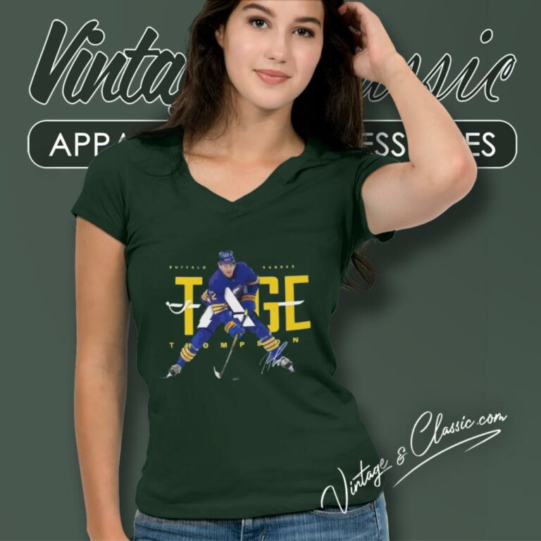 Tage Thompson Buffalo Sabres Nhl V Neck TShirt Tage Thompson Buffalo Sabres Nhl V Neck TShirt
