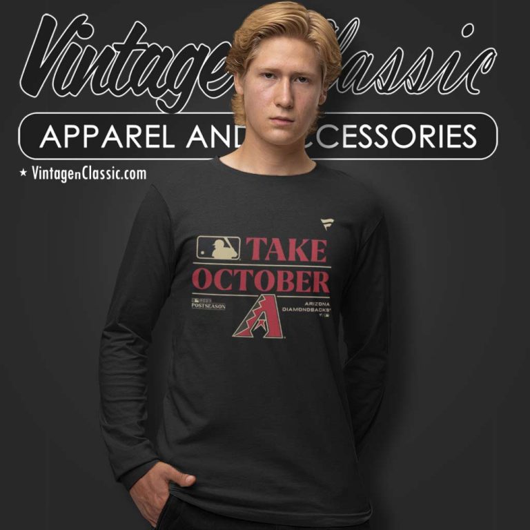 Take October Arizona Diamondbacks Mlb 2023 Postseason Long Sleeve Tee Take October Arizona Diamondbacks Mlb 2023 Postseason Long Sleeve Tee