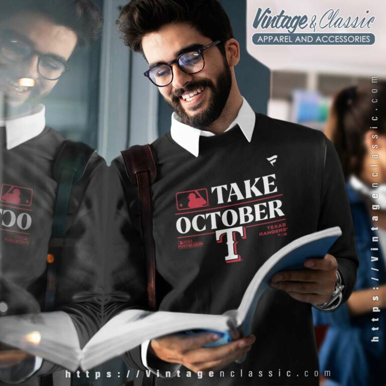 Take October Rangers Shirt 2023 Postseason Locker Room Sweatshirt Take October Rangers Shirt 2023 Postseason Locker Room Sweatshirt