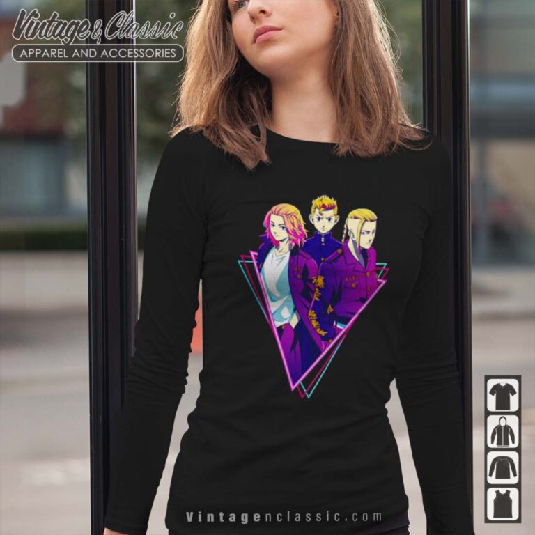 Takemichi Manjiro Ken Neon Aesthetic Art Shirt Tokyo Revengers Longsleeves Takemichi Manjiro Ken Neon Aesthetic Art Shirt Tokyo Revengers Longsleeves