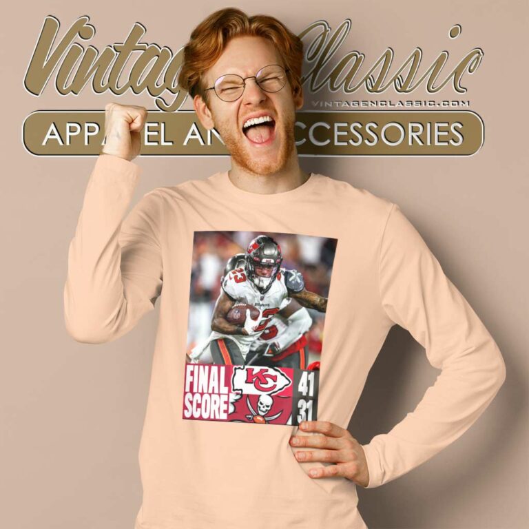 Tampa Bay Buccaneers And Kansas City Chiefs Final Score Long Sleeve Tee Tampa Bay Buccaneers And Kansas City Chiefs Final Score Long Sleeve Tee