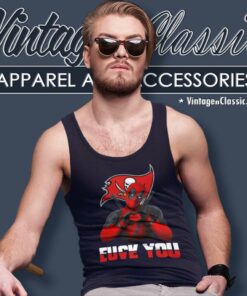 Tampa Bay Buccaneers Deadpool Shirt Love You Fuck You Tank Top Racerback