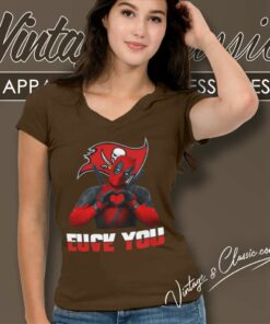 Tampa Bay Buccaneers Deadpool Shirt Love You Fuck You V Neck TShirt