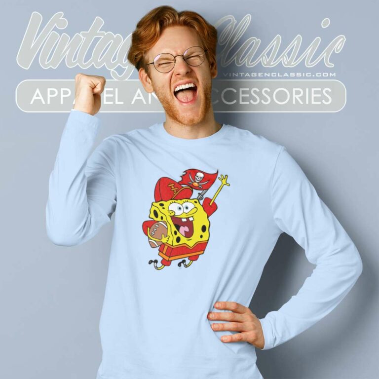 Tampa Bay Buccaneers Football Spongebob Long Sleeve Tee Tampa Bay Buccaneers Football Spongebob Long Sleeve Tee