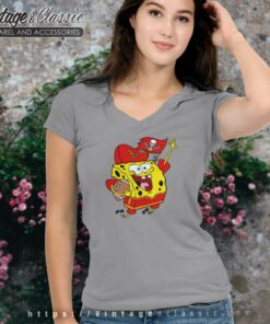 Tampa Bay Buccaneers Football Spongebob V Neck TShirt