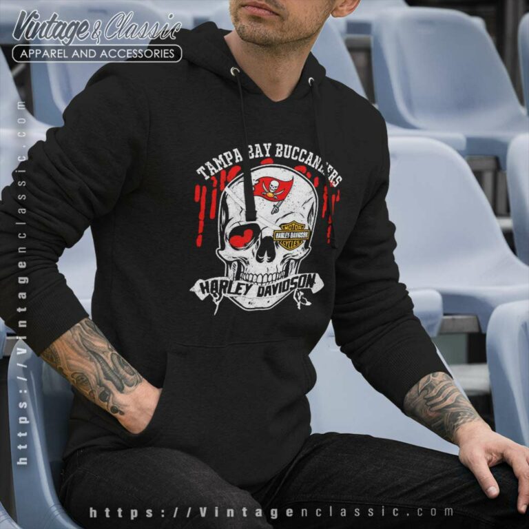 Tampa Bay Buccaneers Harley Davidson Skull Hoodie Tampa Bay Buccaneers Harley Davidson Skull Hoodie