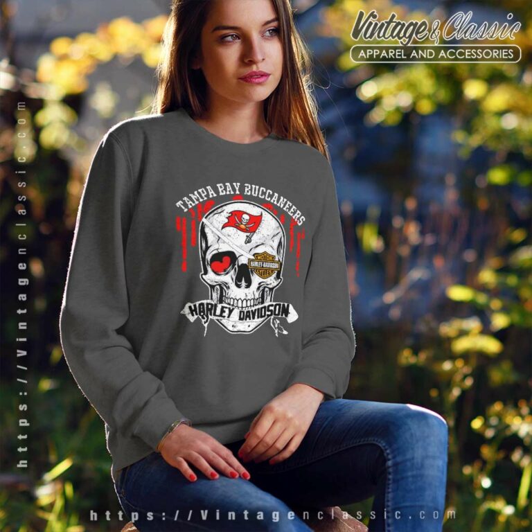 Tampa Bay Buccaneers Harley Davidson Skull Sweatshirt Tampa Bay Buccaneers Harley Davidson Skull Sweatshirt