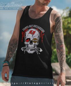 Tampa Bay Buccaneers Harley Davidson Skull Tank Top Racerback