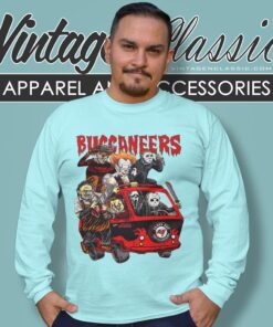 Tampa Bay Buccaneers Horror Movies Characters Halloween Shirt Long Sleeve Tee