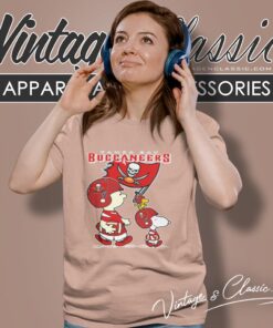 Tampa Bay Buccaneers Lets Play Football Together Snoopy Shirt Women T shirt