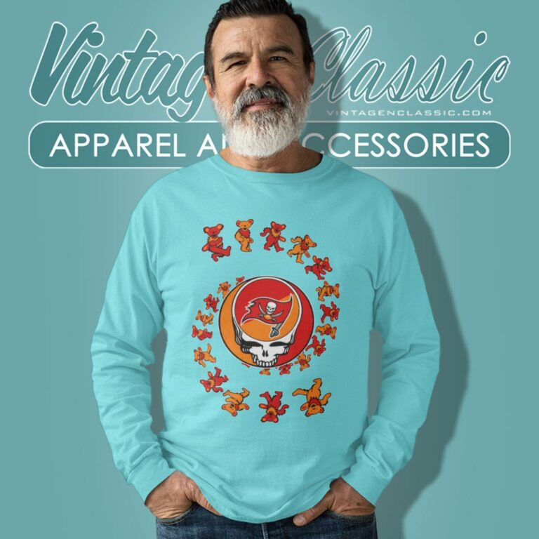 Tampa Bay Buccaneers Nfl Grateful Dancing Bears Long Sleeve Tee 1 Tampa Bay Buccaneers Nfl Grateful Dancing Bears Long Sleeve Tee 1