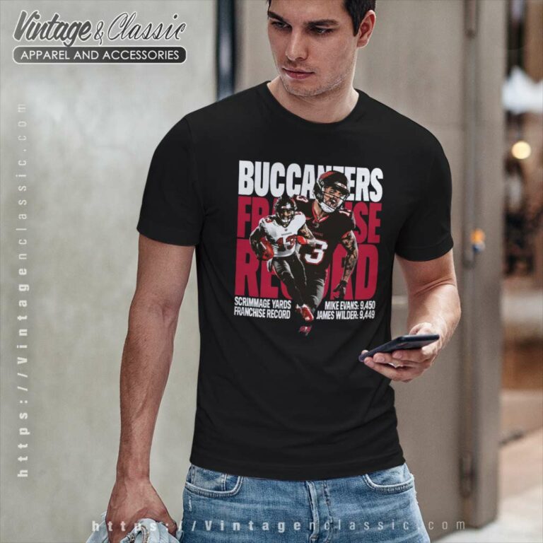 Tampa Bay Buccaneers Scrimmage Yards Franchise Record T Shirt Tampa Bay Buccaneers Scrimmage Yards Franchise Record T Shirt
