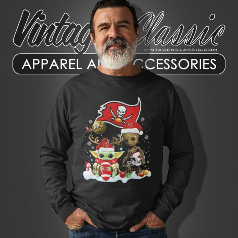 Tampa Bay Buccaneers Shirt Baby Yoda And Groot Santa Christmas Long Sleeve Tee 1 Tampa Bay Buccaneers Shirt Baby Yoda And Groot Santa Christmas Long Sleeve Tee 1