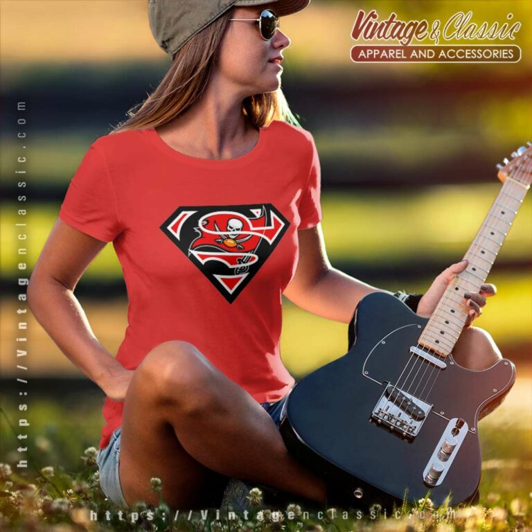 Tampa Bay Buccaneers Superman Logo Women TShirt Tampa Bay Buccaneers Superman Logo Women TShirt