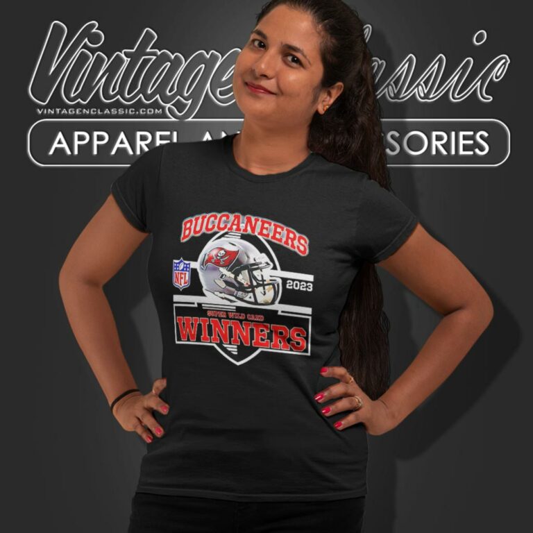 Tampa Bay Buccaneers Winners Champions 2023 Super Wild Card Nfl Divisional Helmet Women T Shirt Tampa Bay Buccaneers Winners Champions 2023 Super Wild Card Nfl Divisional Helmet Women T Shirt