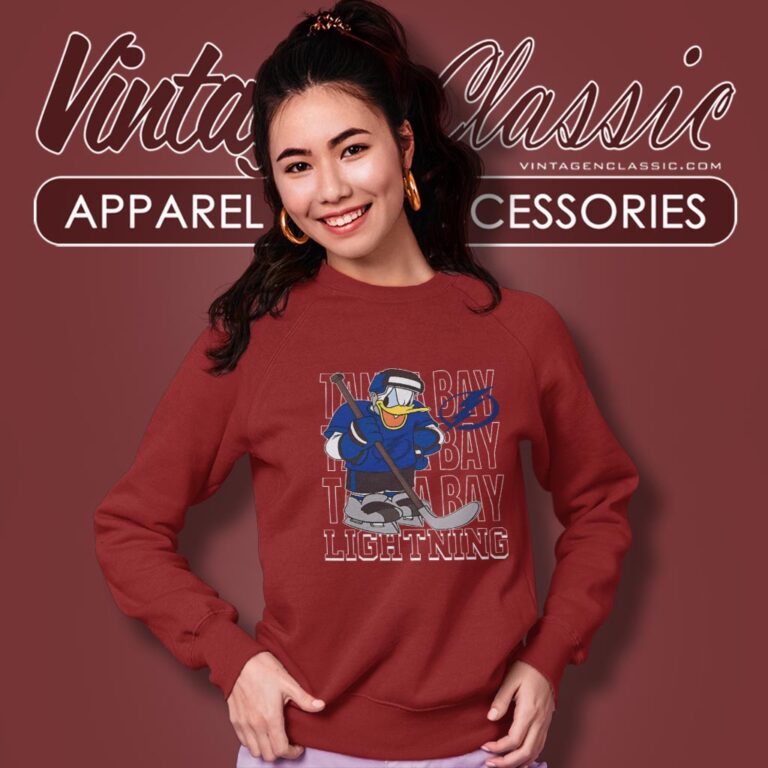 Tampa Bay Lightning Donald Duck Hockey Shirt Sweatshirt Tampa Bay Lightning Donald Duck Hockey Shirt Sweatshirt