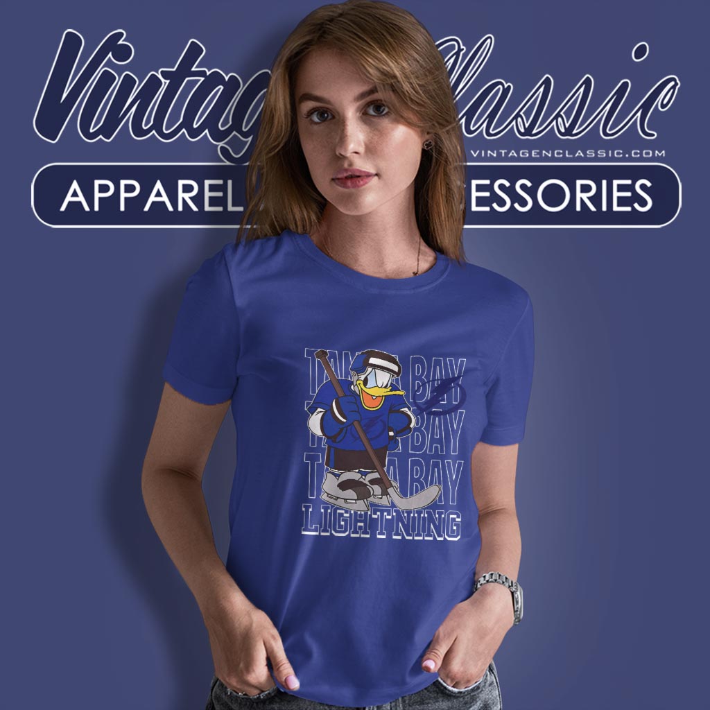 Tampa Bay Lightning Donald Duck Hockey Shirt Tampa Bay Lightning Donald Duck Hockey Shirt