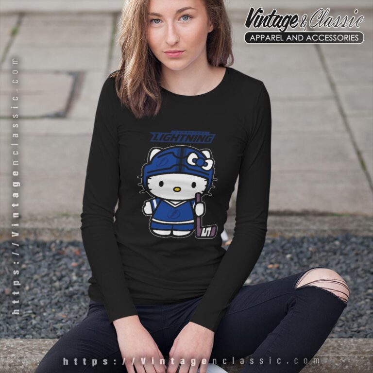 Tampa Bay Lightning Hello Kitty Shirt Long Sleeve Tee Tampa Bay Lightning Hello Kitty Shirt Long Sleeve Tee