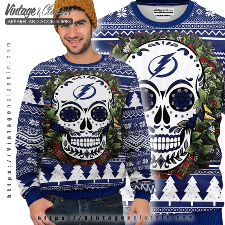 Tampa Bay Lightning Skull Ugly Christmas Sweater Ugly Sweater Tampa Bay Lightning Skull Ugly Christmas Sweater Ugly Sweater