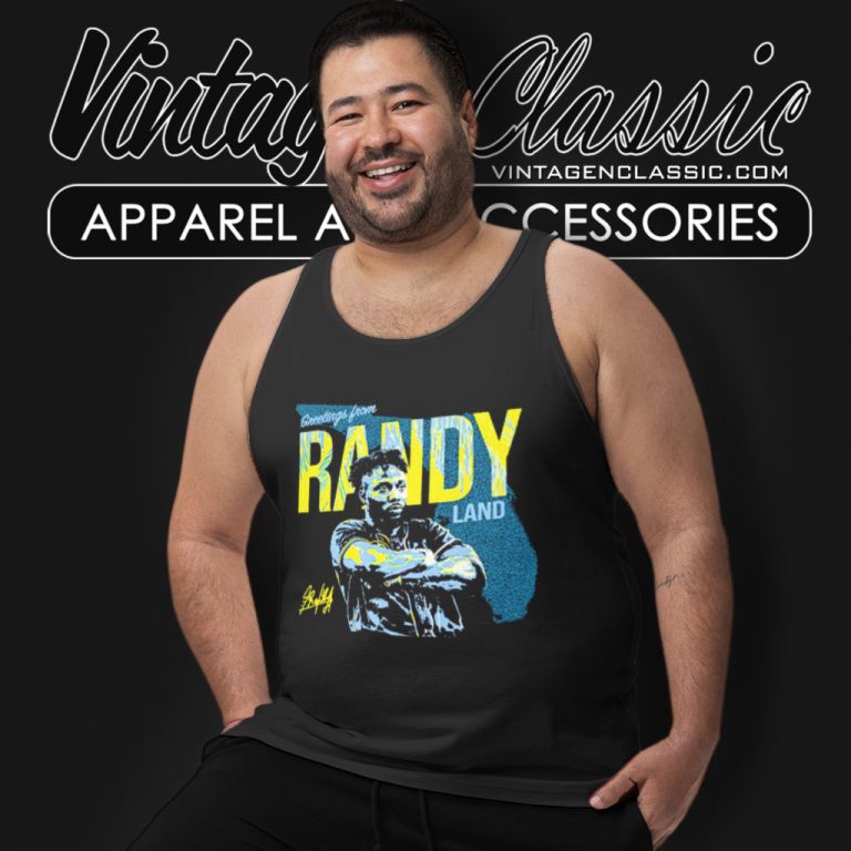 Tampa Bay Rays Greetings From Randy Land Signature Tank Top Racerback Tampa Bay Rays Greetings From Randy Land Signature Tank Top Racerback