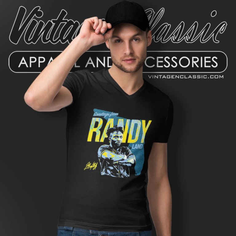 Tampa Bay Rays Greetings From Randy Land Signature V Neck TShirt Tampa Bay Rays Greetings From Randy Land Signature V Neck TShirt