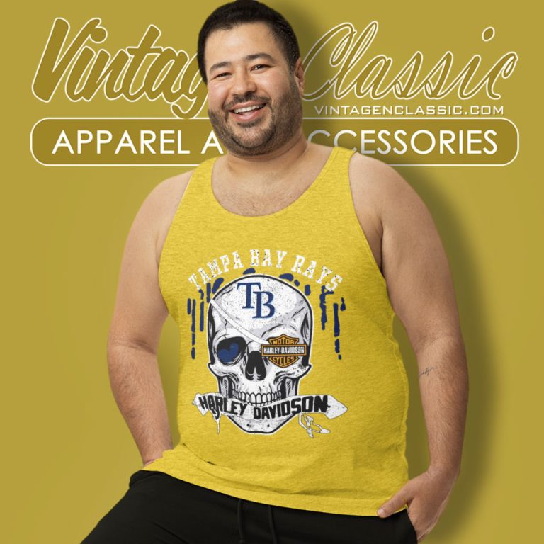 Tampa Bay Rays Harley Davidson Skull Tank Top Racerback Tampa Bay Rays Harley Davidson Skull Tank Top Racerback