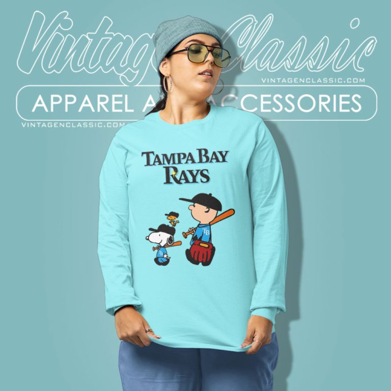 Tampa Bay Rays Lets Play Baseball Together Snoopy Charlie Brown Long Sleeve Tee Tampa Bay Rays Lets Play Baseball Together Snoopy Charlie Brown Long Sleeve Tee