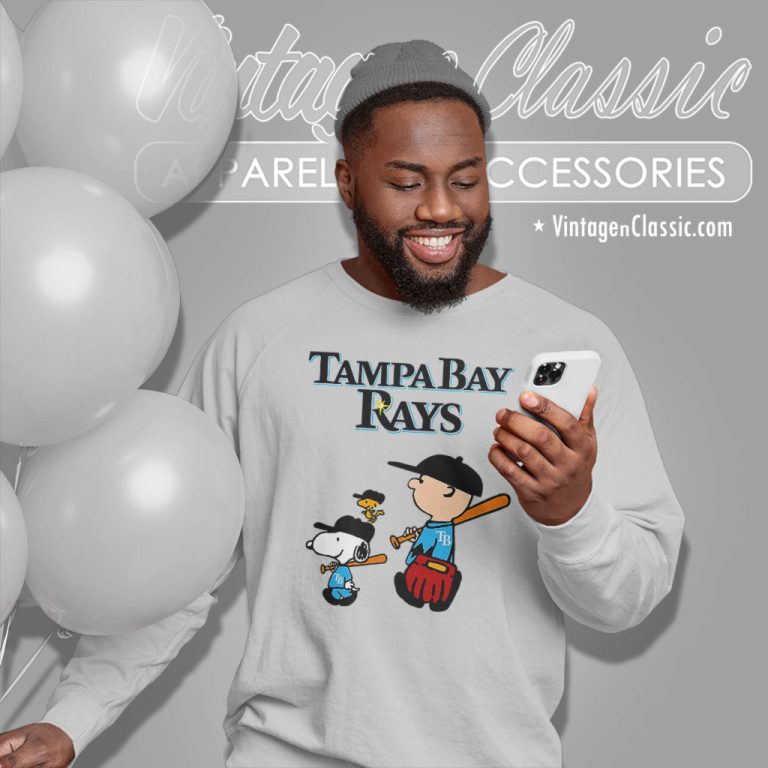 Tampa Bay Rays Lets Play Baseball Together Snoopy Charlie Brown Sweatshirt Tampa Bay Rays Lets Play Baseball Together Snoopy Charlie Brown Sweatshirt