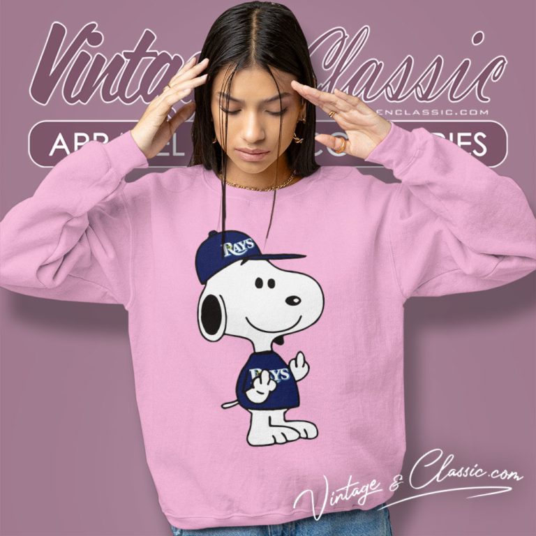 Tampa Bay Rays Snoopy Double Middle Fingers Sweatshirt Tampa Bay Rays Snoopy Double Middle Fingers Sweatshirt