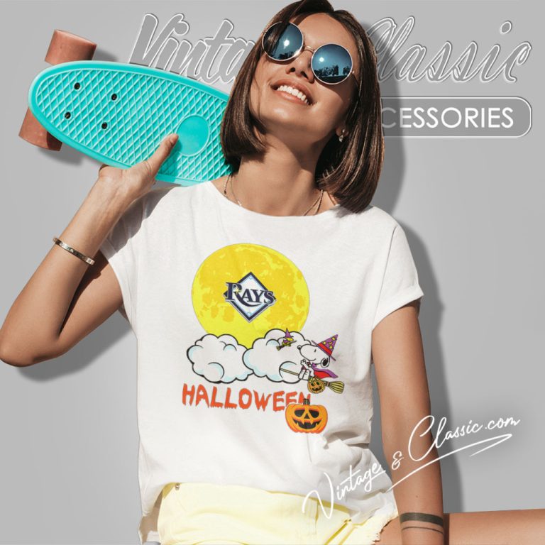 Tampa Bay Rays Snoopy Halloween Women T Shirt Tampa Bay Rays Snoopy Halloween Women T Shirt