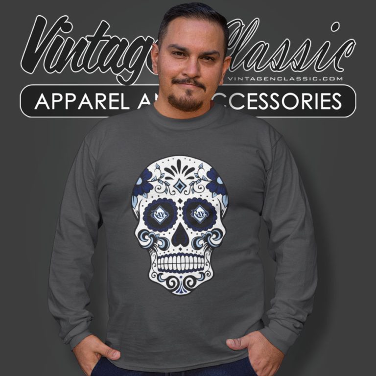 Tampa Bay Rays Sugar Skull Long Sleeve Tee Tampa Bay Rays Sugar Skull Long Sleeve Tee