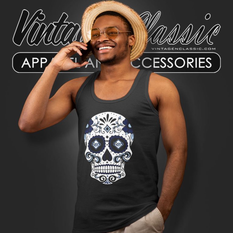 Tampa Bay Rays Sugar Skull Tank Top Racerback Tampa Bay Rays Sugar Skull Tank Top Racerback