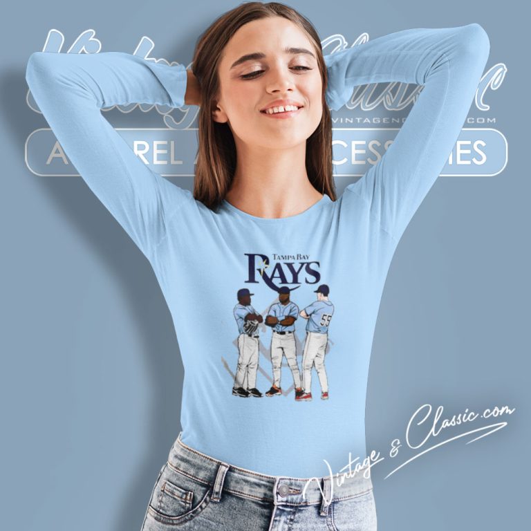 Tampa Bay Rays Time Three Long Sleeve Tee Tampa Bay Rays Time Three Long Sleeve Tee