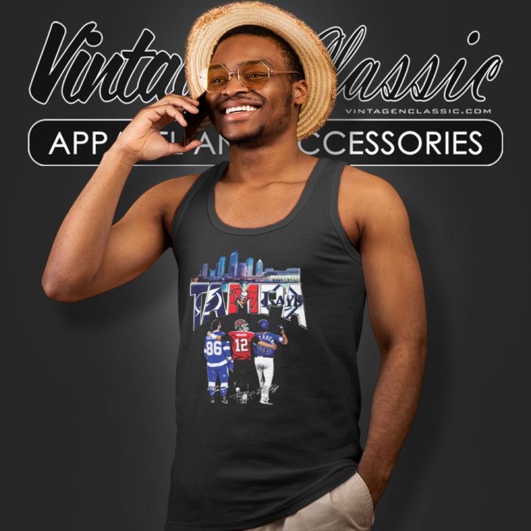 Tampa Sports Team Tampa Bay Rays Tampa Bay Lightning Tampa Bay Buccaneers Tank Top Racerback Tampa Sports Team Tampa Bay Rays Tampa Bay Lightning Tampa Bay Buccaneers Tank Top Racerback