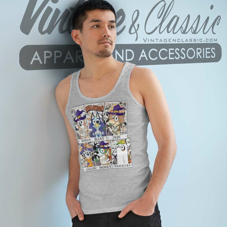 Tarot Bluey Friends Halloween Shirt Bluey Halloween Tank Top Racerback Tarot Bluey Friends Halloween Shirt Bluey Halloween Tank Top Racerback