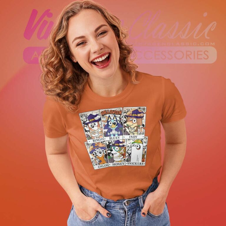 Tarot Bluey Friends Halloween Shirt Bluey Halloween Women TShirt Tarot Bluey Friends Halloween Shirt Bluey Halloween Women TShirt