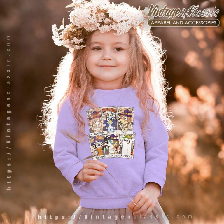 Tarot Bluey Friends Halloween Shirt Bluey Halloween kids Sweatshirt Tarot Bluey Friends Halloween Shirt Bluey Halloween kids Sweatshirt