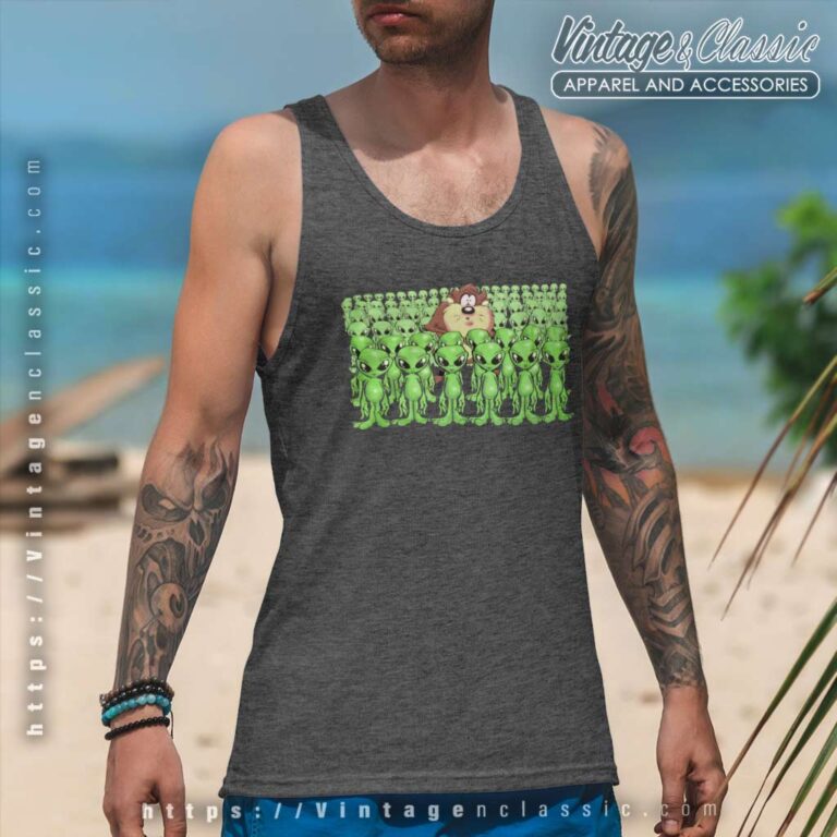 Tasmanian Devil Alien Ufo Looney Tunes Tank Top Racerback Tasmanian Devil Alien Ufo Looney Tunes Tank Top Racerback