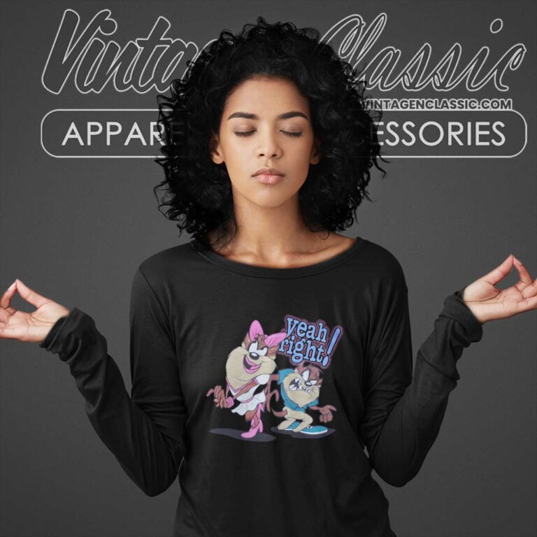 Tasmanian Devil Lady Taz Yeah Right Long Sleeve Tee Tasmanian Devil Lady Taz Yeah Right Long Sleeve Tee