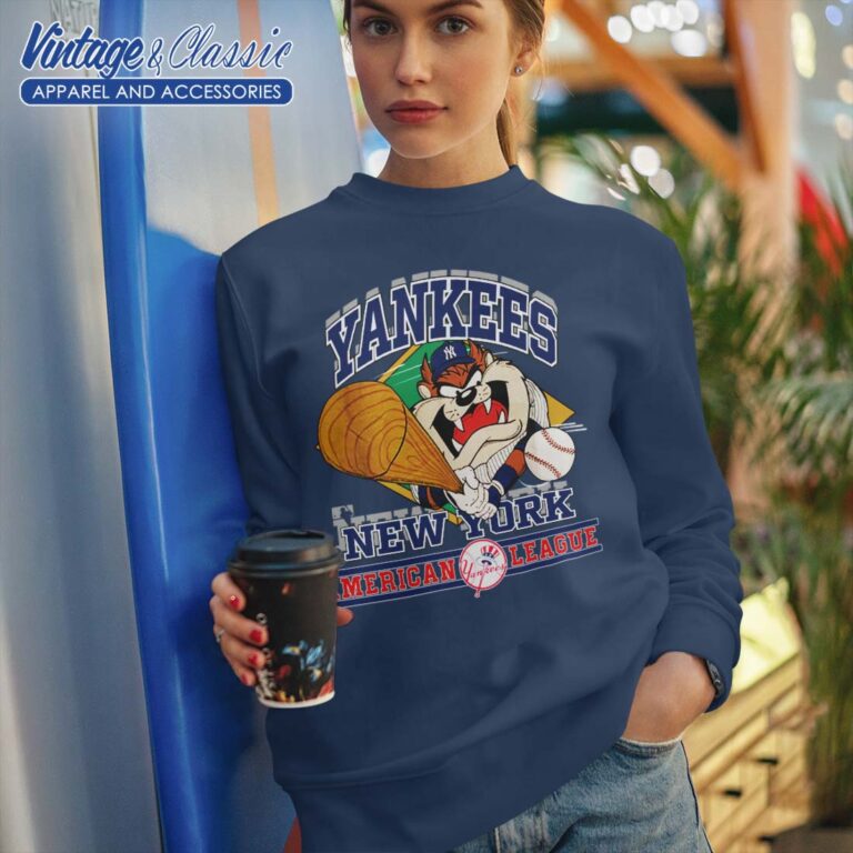 Tasmanian Devil New York Yankees Navy Sweatshirt Tasmanian Devil New York Yankees Navy Sweatshirt