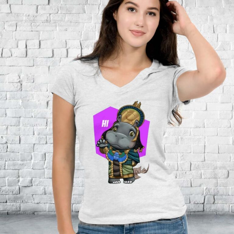 Taweret Says Hi Marvel Moon Knight Vneck Taweret Says Hi Marvel Moon Knight Vneck