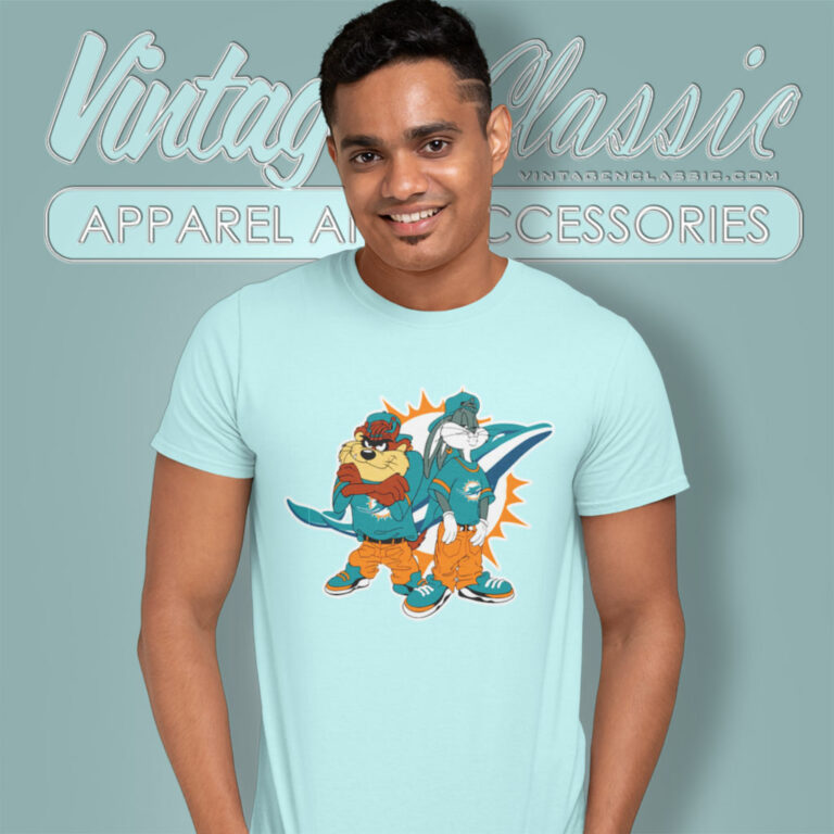 Taz And Bugs Kriss Kross Miami Dolphins T Shirt Taz And Bugs Kriss Kross Miami Dolphins T Shirt