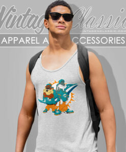 Taz And Bugs Kriss Kross Miami Dolphins Tank Top Racerback
