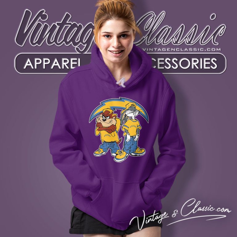 Taz And Bugs Los Angeles Chargers Hoodie Taz And Bugs Los Angeles Chargers Hoodie
